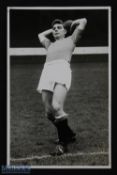 1956 Duncan Edwards b&w original press photo 100mm x 160mm with Duncan demonstrating on the pitch