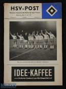 1961 European Cup SEMI-FINAL Hamburger SV v Barcelona match programme 26 April 1961; good. (1)