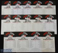 Selection of Manchester United home reserve programmes to include 1986/87 Sheffield Utd, 1987/88