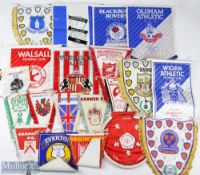 British Football Club Pennants, with noted teams of Yeovil, Sunderland, Walsall, Barnsley,