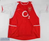 2002 2003 Arsenal Football shirt with Pires No.7 to back (this number 7 has some peeling to it) made