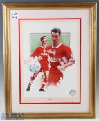 Liverpool Football Club Ian Rush Signed print, a limited edition No.256 of 495 by Gary Keane, signed