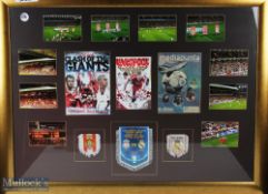 2009 Champions League - 1240mm x 940mm framed and glazed montage - Liverpool v Real Madrid titled ‘