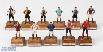 11 Metal Football Figures FA Cup winners Figures 1894-1910 #10cm tall cold painted on a wooden