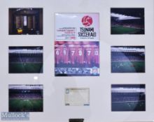 2005 Framed and glazed Tsunami Soccer Aid montage - 820mm x 670mm - featuring the Liverpool