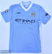Manchester City 2011/12 Champions League Clichy No 22 match issue home football shirt Champions