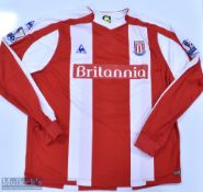 Stoke City 2009/10 Amdy Faye No 19 match issue home football shirt Premier League badges to sleeves,