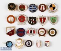 20x Period Enamel English League Football badges with noted teams of Hendon, Weymouth, Barnet,