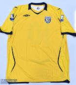 West Bromwich Albion 2008/09 Miller No 10 match issue away football shirt Premier League badges to