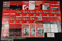 Selection of Manchester United memorabilia to include Manchester Utd newsletter Vol. 1, no. 1, no.8,