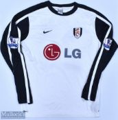Fulham 2009/10 (Signed) Etuhu No 20 match issue home football shirt, autographed to rear, Premier