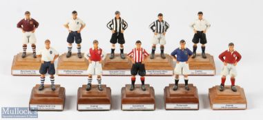 10 Metal Football Figures FA Cup winners Figures 1930-1939, #10cm tall cold painted on a wooden
