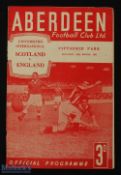 1950 at Aberdeen; Scotland v England universities international at Pittodrie Stadium 25 March
