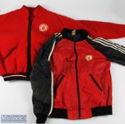 Manchester United Jackets features Adidas sponsor, red and black, size 38”, plus another size XL