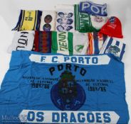 22x World Football Team Scarfs, Hats, Flag, with noted items of Scarves for Real Mari, Hamkam,