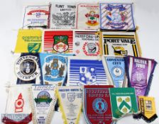 British Football Club Pennants, with noted teams of Port Vale, Tottenham, Preston North End,