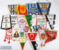 20 World Football Team Pennants, a good selection of teams mixed ages, made of silk and nylon/