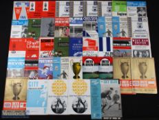 Selection of 1967/68 football programmes to include Manchester Utd homes, Real Madrid (EC s/f),