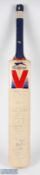 England v Pakistan Signed Cricket bat, a Slazenger V Bat, signed by both teams, with noted