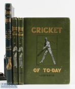 The book of Cricket - C B Fry c1920 A New Gallery of Famous Players - large folio sized book, plus