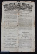 1878 The Sporting Prophet 8th June 1878, 4 paged horse racing newspaper by private subscription,