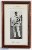 Fred Trueman Yorkshire, Derbyshire England Cricket signature under a B/W photograph the image of