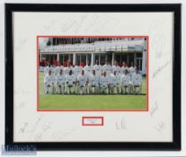 2006 Essex County Cricket Signed Team photograph, fully signed on the card mount in pencil, frame