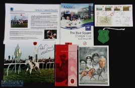 Horse Racing Jokey Trainer Autographs, to include a 1997 autographed Lester/ Susan Piggott, 1997