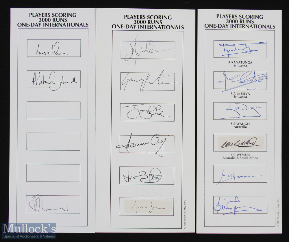 Benefit of Proceeds to the Lord's Taverners Charity - Cricket Autographs - Players Scoring 3,000