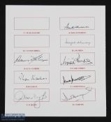 Benefit of Proceeds to the Lord's Taverners Charity - West Indies Test Cricketers signed to card