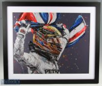 F1 Formula 1 Lewis Hamilton Paul Oz Studio Limited Edition giclee Print, Lewis in Mexico with