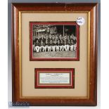 1937 Yorkshire v Middlesex Challenge Cricket Match, an 8"x 6" original photograph of both team's