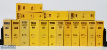 1977-2003 Wisden Cricket Cricketers Almanack, to include 1977, 1978, 1982, 1985, 1988, 1990, 1991,