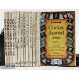 Playfair Cricket Annuals 1950-1962 complete run, softback annuals, mixed condition A/G overall (13)