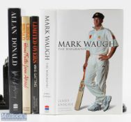 Signed Cricket Books: to include White Lightning, Allan Donald 1999, Home Truths From Abroad,