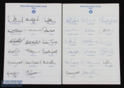 Benefit of Proceeds to the Lord's Taverners Charity - England Cricket Tour Signed Team sheets -