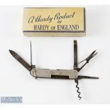 Scarce Hardy No.4 Anglers Multitool Knife tools inc knife, scissors, spike, bottle / can opener,