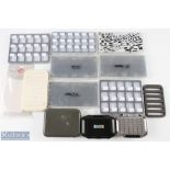 Large selection of empty Fly & Hooks Containers, made up of: 3x slim magnetic boxes, unused; 4x slim