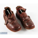 Period Fishing Felt Soled Wading Shoes, with metal studded heals, unusual fishing accessories
