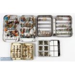 Richard Wheatley slim alloy fly tin 6" x 3.5" with 49x small clips and 20 large clips with over 40