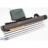 Grey's Alnwick "Missionary" carbon fly rod 8' 3" 5pc line 4/5#, alloy uplocking reel seat with