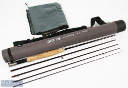 Grey's Alnwick "Missionary" carbon fly rod 8' 3" 5pc line 4/5#, alloy uplocking reel seat with