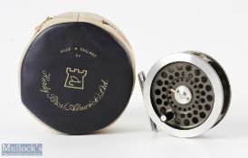 Hardy Bros "The Sunbeam" 5/6# alloy fly reel, 3 1/8" spool, 2-screw latch, moveable smoke agate line