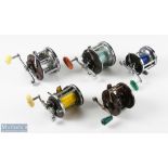 5x Penn, USA Assorted Multiplier Reels inc Peer 309, No.7 9, Surfmaster 200, Silver Beach 99 and