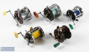 5x Penn, USA Assorted Multiplier Reels inc Peer 309, No.7 9, Surfmaster 200, Silver Beach 99 and