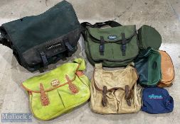 Fishing Shoulder Bags, Reels Bags, a selection to include a Diawa shoulder bag (with a small hole to