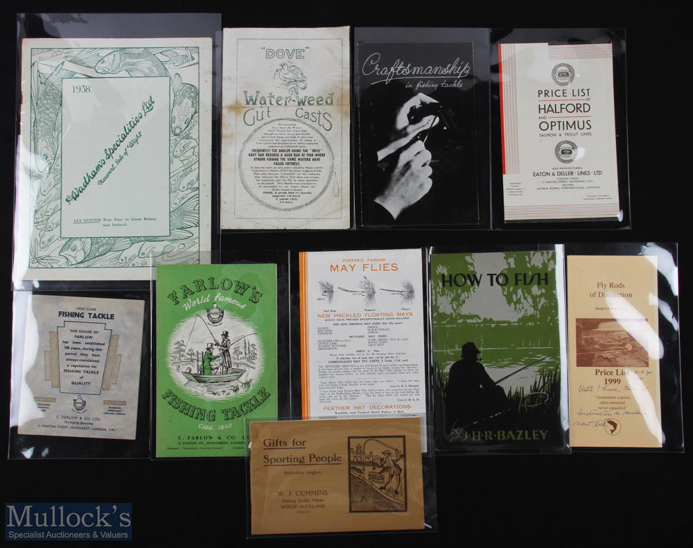 1938 'Wadham's Specialities' Catalogue and nine other makers' pamphlets and unusual small