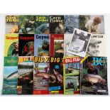 Carp, Pike Big Fish Magazines, a mixed collection of period magazines of Carpworld, Carp Fisher, Big