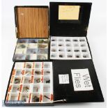 A collection of Counter Display Boxes with various wet flies - 2x 12" x 10.5", 20 sections with a