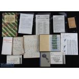 Mixed Selection of Assorted Fishing Ephemera to inc a 1930s handwritten notebook of fishing